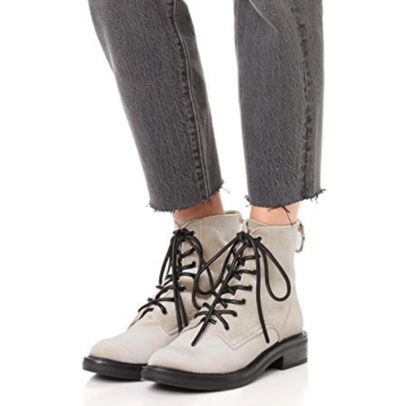 Dolce Vita Bardot Velvet Combat Boots in Silver main image 5